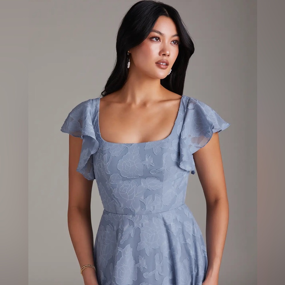Azazie Dusty Blue Bondi Bridesmaid’s Dress - Size 16
